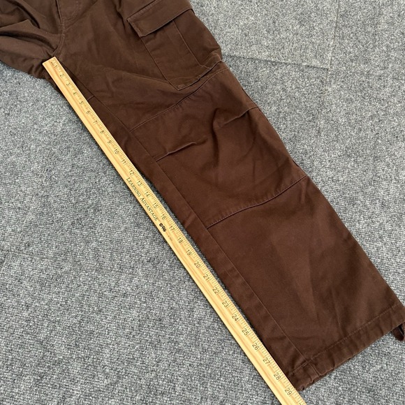 Vintage Y2K Empyre Relax Fit Cargo Pants Brown Size 32x29 Skater Streetwear - Picture 12 of 14